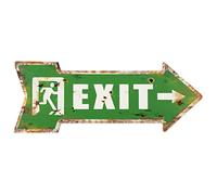 Moritz Targa in Metallo Exit Verde Anticato Uscita Freccia Decorazione Targa Retro Nostalgie Wegweiser 50 x 19 cm