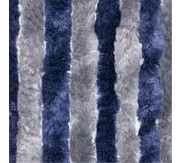 Moritz Tenda in ciniglia, 90 x 220 cm, blu e grigio, per porta, protezione dagli insetti, per campeggio, roulotte