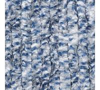 Moritz, tenda in ciniglia da 56 x 185 cm, colore blu grigio melange, per porte, come zanzariera per campeggio e roulotte