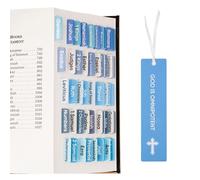 Morjor Tabs Bibbia per donne e uomini, tema cielo, 75 grandi schede bibliche stampate e 1 segnalibro, linguette laminate per libri biblici per studiare la Bibbia, navigazione facile, facile da leggere
