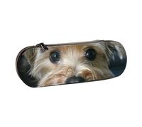 Morkie cucciolo di cane, Astuccio per matite Astuccio per matite in pelle PU Astuccio per penne a matita di grande capacità