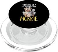 Morkie Dog Breed Pet Proprietà di un Morkie marcio viziato PopSockets PopGrip per MagSafe