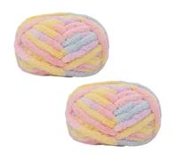 Morkite 2 pezzi di filato a maglia grossolana per coperte, maglia a mano, super morbido, grande coperta jumbo, lana spessa