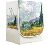 Morkite Pittura Copertura Lavatrice per Esterno per Lavatrici e Asciugatrice, Copri Lavatrice Esterni, Impermeabile Antipolvere Coprilavatrice da Esterno con Aperture Frontali Protezione Solare