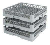 MORLEOS set cestelli lavastoviglie 50x50 cm, 2 cestelli piatti con 64 supporti + 1 cestello posate fine, scolapiatti professionale horeca lavastoviglie industriale