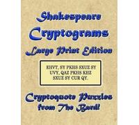 Morlo Designs Shakespeare Cryptograms Large Print Edition (Tascabile)