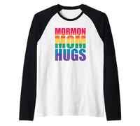 Mormon Mom ABBRACCIA LGBT LDS Rainbow Love Meme Maglia con Maniche Raglan