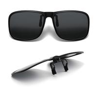 Mornery Occhiali da sole polarizzati con clip per uomo e donna, occhiali da sole antiriflesso, occhiali da guida, protezione UV400, design ribaltabile, per occhiali da vista, viaggi, sport all'aria