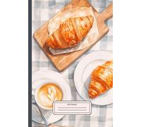 "Morning Bliss" Notebook: Breakfast Table with Coffee, Croissants, and Oranges, 120 Pages, 6 x 9 Inches