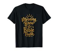 Morning Brew e Bible Truth, Design Christian Coffee Lover Maglietta