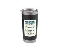 Morning Checklist Mugs7 Pack Afferma Bicchiere termico in acciaio inox doppia parete