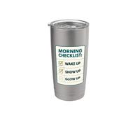 Morning Checklist Mugs7 Pack Afferma Bicchiere termico in acciaio inox doppia parete