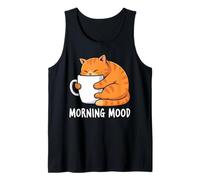 Morning Mood Cat Lovers Coffee Design Carino Canotta
