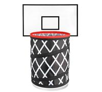 MORNING SUN Mini Canestro Basket Pattumiera con Legno Tabellone,Cestino per Appassionati di Basket,Cestini per la Carta per Casa,Camerette per Bambini,Camera da Letto,Ufficio,16L,25 x 30