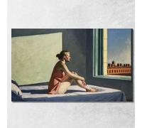 Morning Sun Sole Mattutino Edward Hopper, eho26 Quadro Stampato su Tela Fine Art, Intelaiato Pronto da Appendere, assemblato a Mano, 75x45 cm