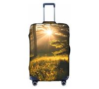Morning Sunlight in Wilderness Print - Copertura elastica per valigia, per migliorare la protezione, adatta per viaggiatori unisex, bianco, L