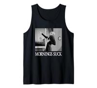 Mornings Succhiare Divertente Halloween Vampiro Pun Grafico Canotta