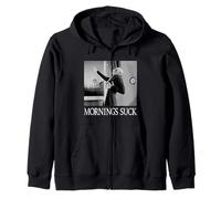 Mornings Succhiare Divertente Halloween Vampiro Pun Grafico Felpa con Cappuccio