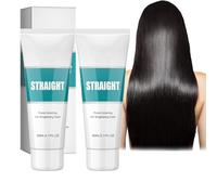 Morningso - Crema lisciante per capelli lisci, crema per raddrizzare le proteine, crema nutriente e lisciante per il collagene (2 pezzi)