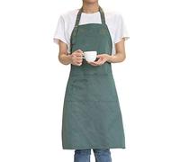 MORNITE Grembiuli artistici per dipingere ceramiche ceramiche, grembiuli da cucina da uomo e donna, impermeabili, verde, standard