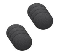 MorNon Set di 8 cuscini per sedia, rotondi, in feltro, ø 35 cm, per panca, con inserti antiscivolo, per tutti i tipi di sedie, per interni ed esterni (nero)