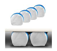 MORNYRAY Coperture per pneumatici, confezione da 4, impermeabili, anti-UV, per neve, sole, pioggia, per camion, camper, SUV, rimorchi, camper (argento, adatte per pneumatici di diametro da 27 a 29