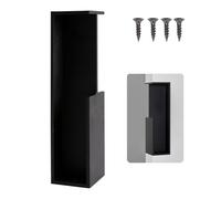 MOROBOR 1 maniglia per porta tascabile, maniglia per armadio nascosta, moderna, in lega di alluminio, maniglie a filo per porte scorrevoli, porta di fienile, armadio (nero)