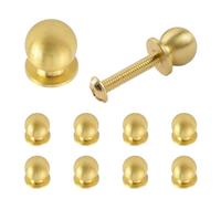 MOROBOR 10 confezioni di mini maniglie per cassetti, piccoli pomelli per scatola portagioie a foro singolo con mini pomelli in ottone massiccio per armadio specchio scatola di legno e altri piccoli