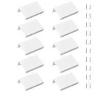 MOROBOR 10 mini maniglie bianche nascoste per cassetti, stile moderno, in lega di alluminio, ad angolo retto, invisibili, per armadietti, cassetti, 50 mm