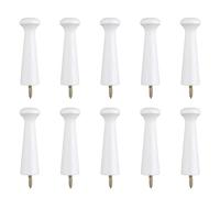 MOROBOR 10 mollette in legno bianco, 8,9 cm, con viti, autoadesive, in legno grezzo, per appendere vestiti, cappelli, vernici fai da te