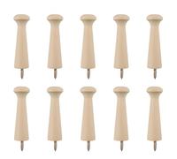 MOROBOR 10 mollette in legno non finito, 8,9 cm, a vite, con viti, autoadesive, per appendere vestiti, cappelli, pittura fai da te