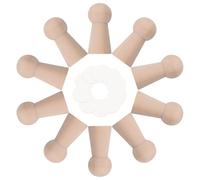 MOROBOR 10 picchetti in legno non finiti, 5,6 cm, a vite, con viti, autoadesivi, per appendere vestiti, cappelli, pittura fai da te