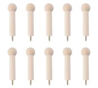 MOROBOR 10 picchetti in legno per shaker, 9 cm, con viti, gancio per asciugamani, clip per mensola a vite, ganci per cappelli, ganci in legno non finito per appendere vestiti e vernici fai da te