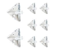 MOROBOR 10 supporti angolari in acrilico trasparente a 3 fori con viti di montaggio per rinforzare il collegamento dei mobili (21 mm x 21 mm)