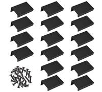 MOROBOR 16 maniglie nascoste per cassetti, in stile moderno, in lega di alluminio, ad angolo retto, invisibili, per armadietti, 50 mm