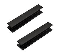 MOROBOR 2 maniglie adesive in lega di alluminio, 120 mm, colore: nero