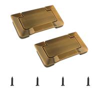 MOROBOR 2 maniglie per cassetti e ante tascabili, in lega di zinco, nascoste, per mobili, armadi, cassetti (bronzo antico)