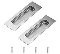 MOROBOR 2 maniglie rettangolari in acciaio inox argentate per cassetti e armadietti