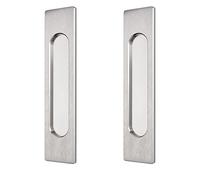 MOROBOR 2 tiranti rettangolari autoadesivi per porte scorrevoli, in acciaio spazzolato, in lega di alluminio, maniglia senza punzonatura, per porte scorrevoli, finestre, armadi