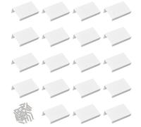 MOROBOR 20 maniglie per cassetti in alluminio angolare bianco stile moderno 50 mm per hardware per armadietti, pomelli invisibili