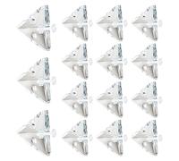 MOROBOR 24 staffe angolari in acrilico, trasparenti, a 3 fori, ad angolo retto, con viti di montaggio trasparenti per rinforzo, piastra acrilica, 21 x 21 mm