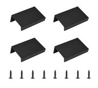 MOROBOR 4 maniglie nascoste per cassetti, in lega di alluminio, ad angolo retto, invisibili, per armadietti, cassetti, 50 mm