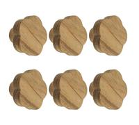 MOROBOR 6 pomelli in legno a forma di fiore di prugno, maniglie in legno a foro singolo, autoadesive, per armadietti, cassetti, armadi