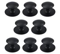 MOROBOR 8 pomelli adesivi per armadietti, pomelli autoadesivi istantanei per armadietti da cucina, cassetti, in acciaio inox, per finestre, armadi, cassetti (nero opaco)