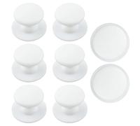 MOROBOR 8 pomelli rotondi adesivi per armadietti, in plastica, autoadesivi, per cassetti, comodi pomelli per finestre, armadi, armadi, cassetti (bianco)