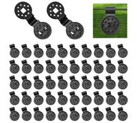 MOROBOR Clip in plastica per Telo ombreggiante, 50 Pezzi Clip per Rete ombreggiante Rotonda Clip Nere Clip per Parasole in plastica Clip in plastica per Telo ombreggiante Rotondo per Serra Giardino e