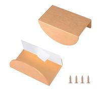 MOROBOR Confezione da 2 maniglie autoadesive per cassetti, in lega di alluminio, semicircolari, a doppio foro, stile moderno, per armadietti, cassetti, armadi