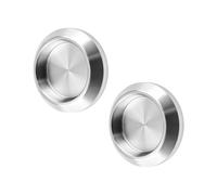 MOROBOR Confezione da 2 maniglie autoadesive per porta dell'armadio, maniglia scorrevole rotonda in acciaio inossidabile, maniglie da incasso per armadietti da cucina, maniglia invisibile, finitura