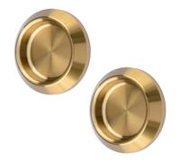 MOROBOR Confezione da 2 maniglie autoadesive per porta scorrevole, rotonde, in acciaio inox, per armadietti da cucina, colore oro