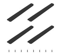 MOROBOR Confezione da 4 maniglie curve nascoste per cassetti, stile moderno, per armadietti, cassetti, armadi, 400 mm, colore nero